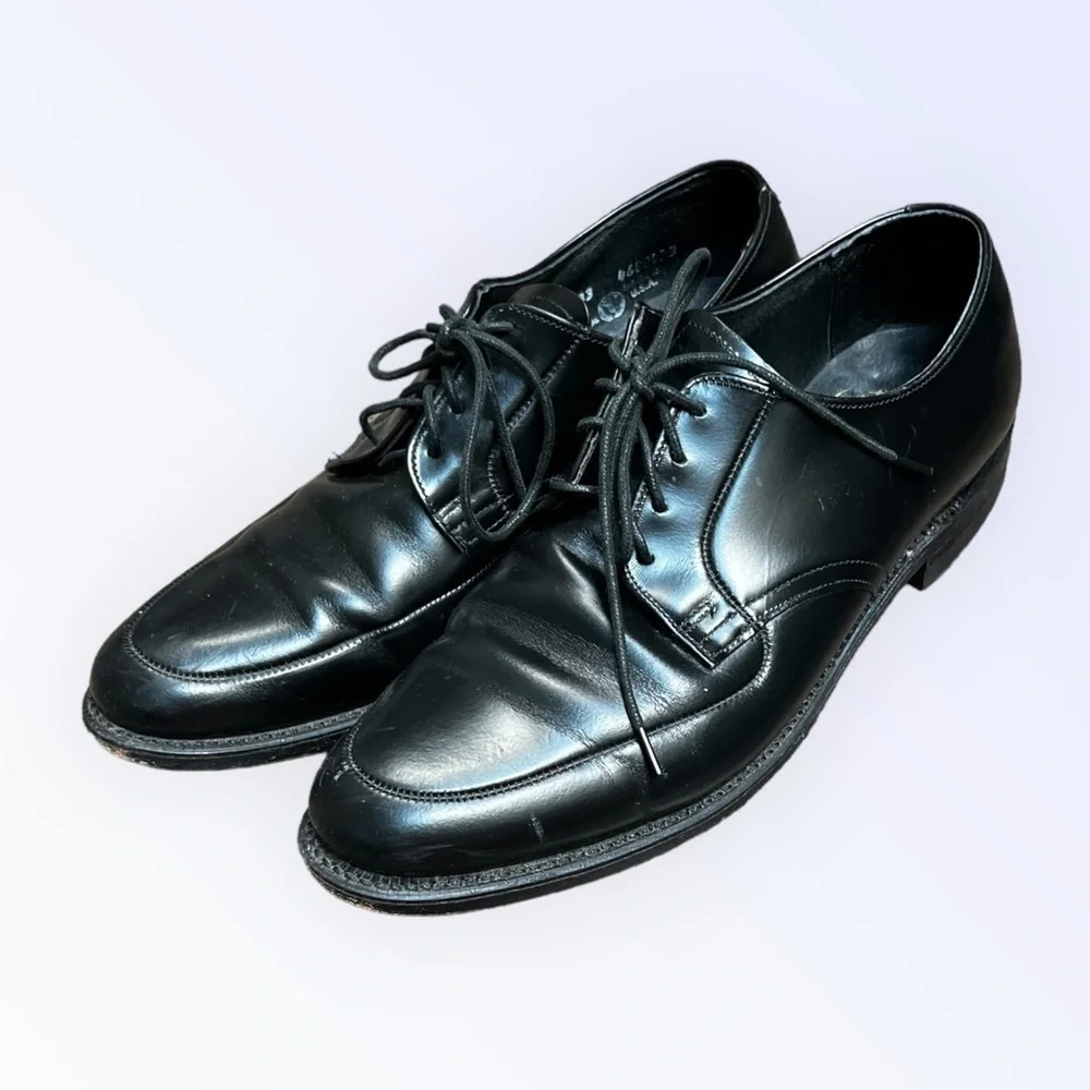 🌻Executive Imperial Black Leather Lace-Up Loafer Oxford Shoes Size 10.5